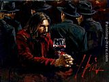 Fabian Perez man at bar III painting